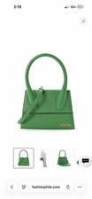 Jacquemus Green Top Handle Bag Flap Closure Logo Accent Gold Hardware