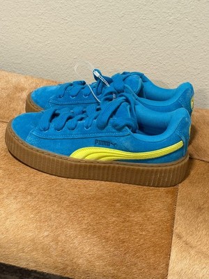 PUMA Fenty x Creeper Phatty ''Speed Blue'' Suede Sneakers Women Size 8.5 NWOB