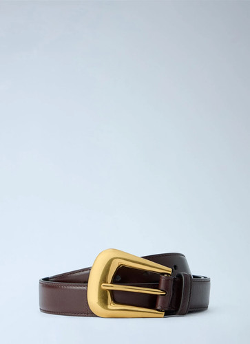 SAINT LAURENT Brown Folk Belt New & Authentic
