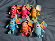 Fall Guys Micro Teenies Plush Keychain Set Of 6 Backpack Clip