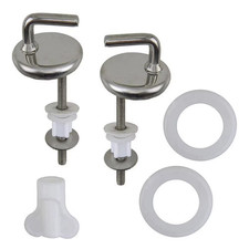 2 Pcs Universal Toilet Seat Hinges Spare Replacement Fitting Bathroom NEW