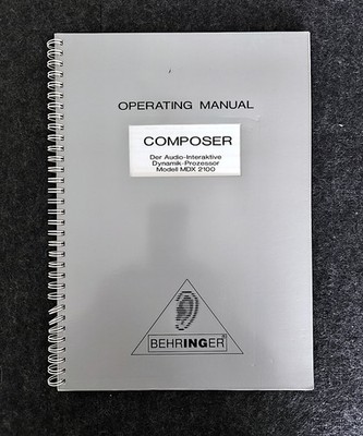 Behringer - MDX 2100 -  Composer - Bedienungsanleitung - Operating Manual