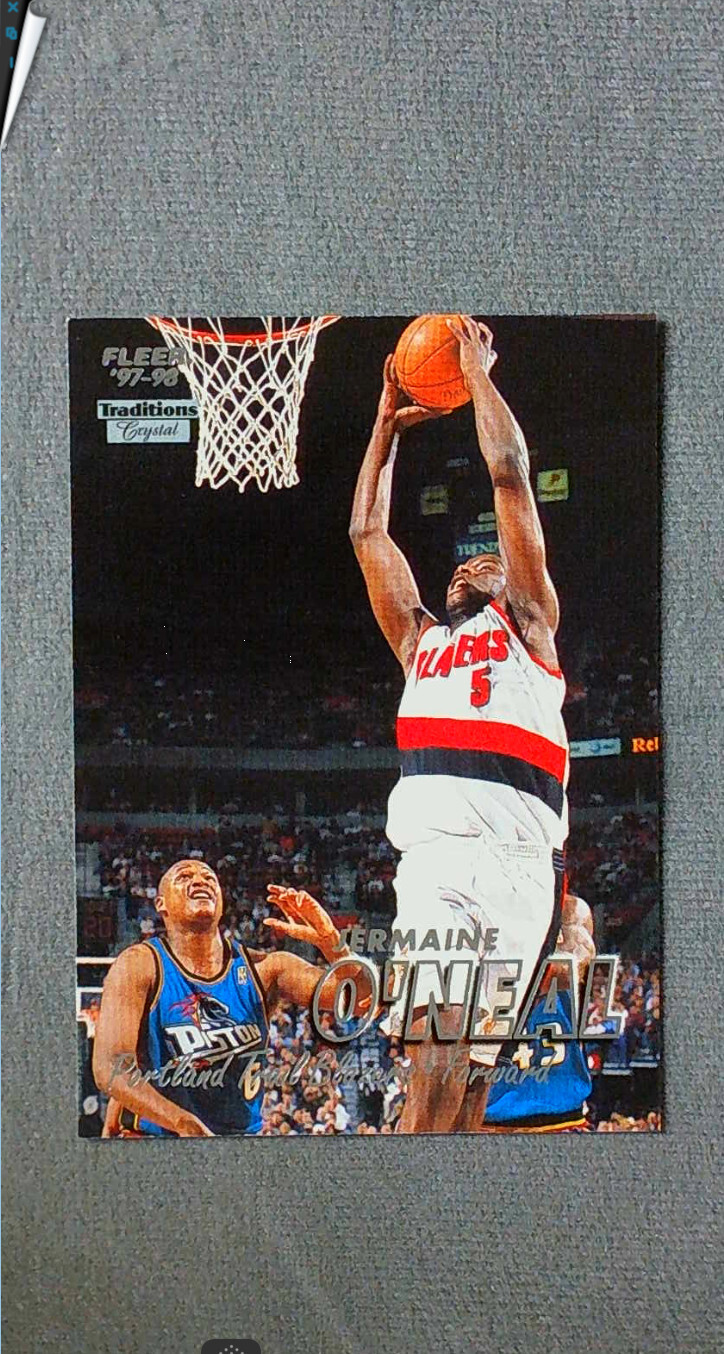 1997-98 Fleer Traditions Crystal #107 Jermaine O'Neal Trail Blazers