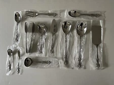 Reed & Barton MARLBOROUGH Stainless CHINA Glossy Silverware Set Of 12 Serving UT