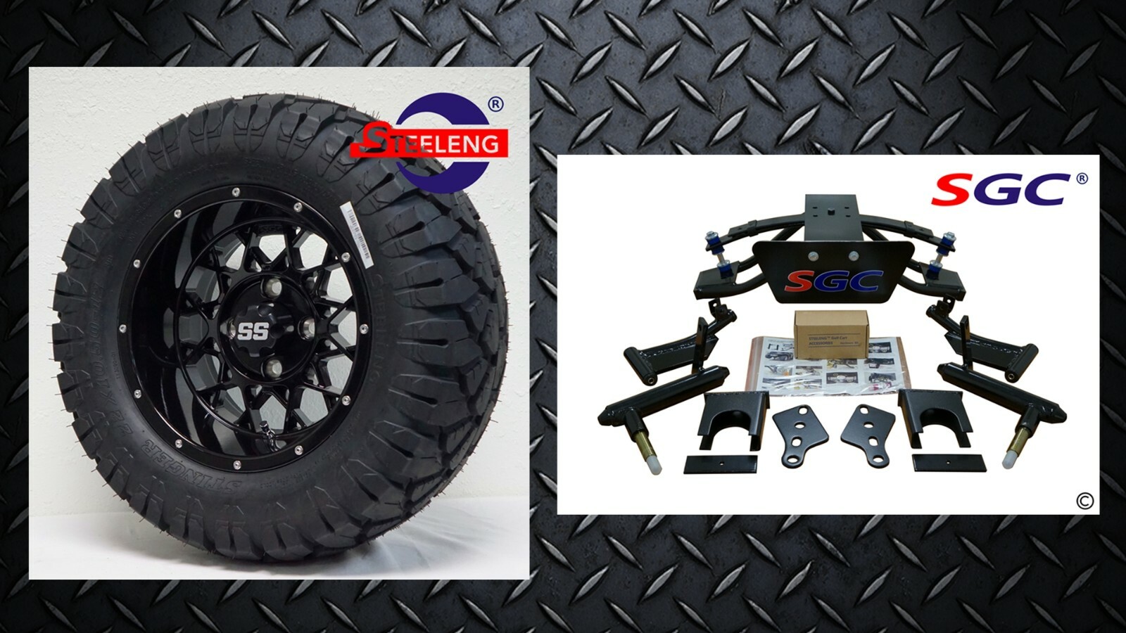 CLUB CAR PRECEDENT GOLF CART 6" SGC A-ARM LIFT KIT + 12" WHE