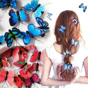 Download 5 10pc 3d Butterfly Hair Clip Hairpin Accessory Festival Party Wedding Bridal Hi Ebay