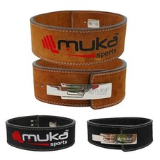 Muka Sports Weight Lifting Belt - 4" Wide x 10mm Thick Powerlifting Lever Belt