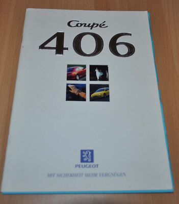 1998 Peugeot 406 Coupe Brochure Prospekt Prospectus German Edition