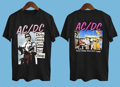 ACDC - Dirty Deeds Done Dirt Cheap Short Sleeve Black All size T-Shirt AGG26