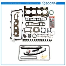 Engine Timing Chain Kit Head Gasket Set Fits 2007-2013 Mazda 3 6 CX-7 2.3L DOHC