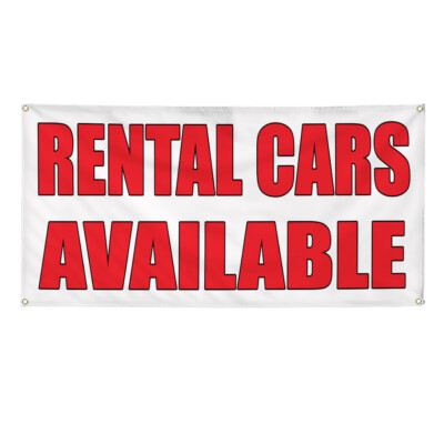 Vinyl Banner Multiple Sizes Rental Cars Available Auto Body Shop Car B Business