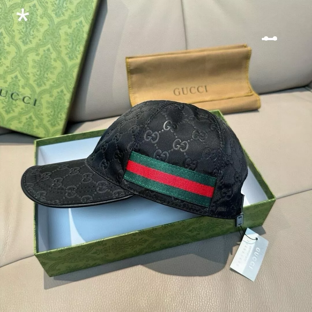 Casquette de baseball Gucci unisexe réglable monogramme casual sport camionneur chapeau noir