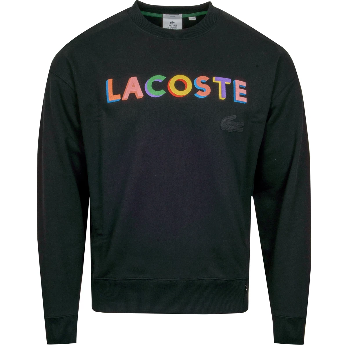 LACOSTE LIVE 100 COTTON LONG SLEEVE CREW NECK SWEATER MEN S LARGE
