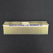 Vintage American General Life Advertising Hair Comb w Original Bobby Pins