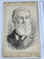 Original Pittsburgh Newspaper Illustration Sketch Titled Governor By W. Batch