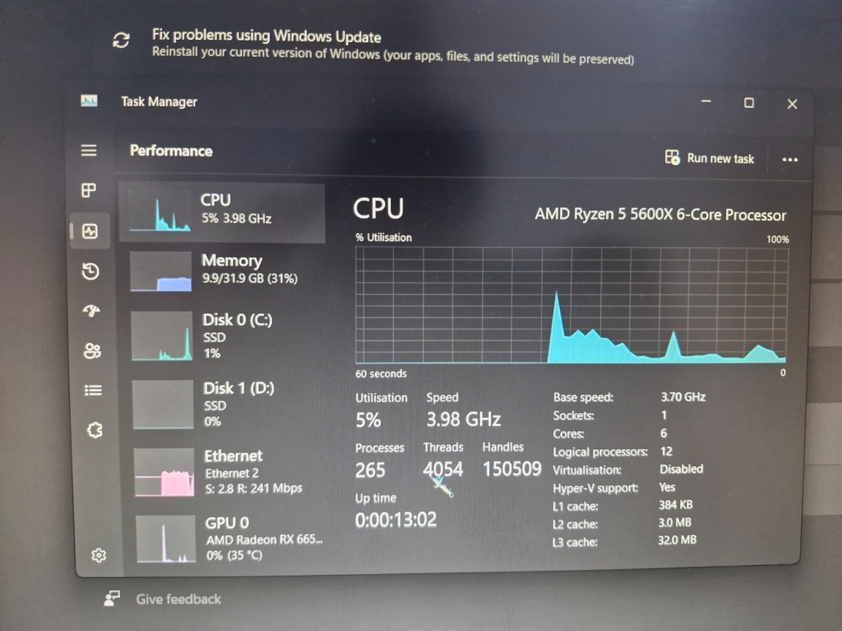 Mini-ITX Gaming & Productive PC (6650xt, 5600x, 32GB RAM, 2TB NVME