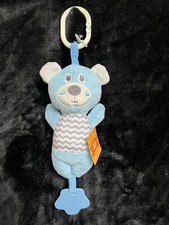 Midwood Brands Baby Bear Lovey in Blue Lovey,Teether,Rattle Plush NEW w/Tags 12"