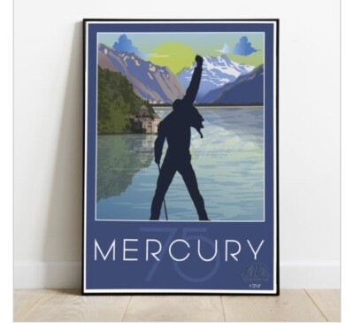 Freddie Mercury Hand Numbered 75th Birthday Collectors Art Print Sammlerstück