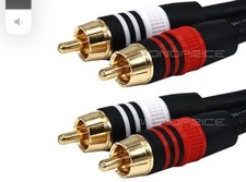 RCA Male to RCA Male 12ft m/m 22AWG 2 Channel Audio Cable MONOPRICE 2865