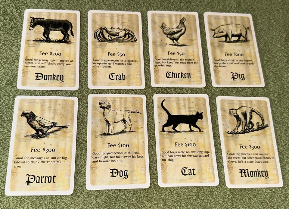 2005 Life Pirates Of The Caribbean Replacement Pieces - 8 Mascot Cards - Image 2 of 4