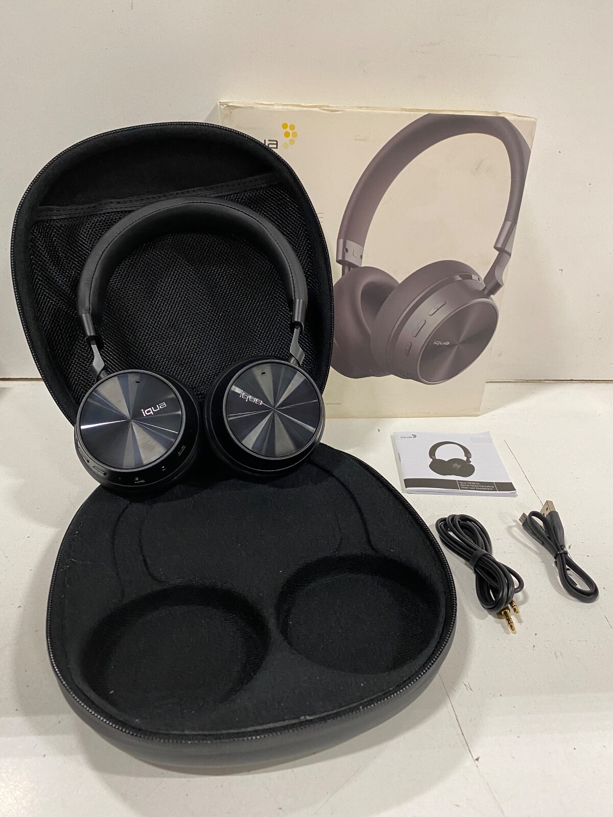 Iqua Active Noise Cancelling Wireless Headphones - Black