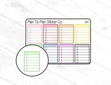 1314~~Blank Weekly Checklist Tracker Planner Stickers.