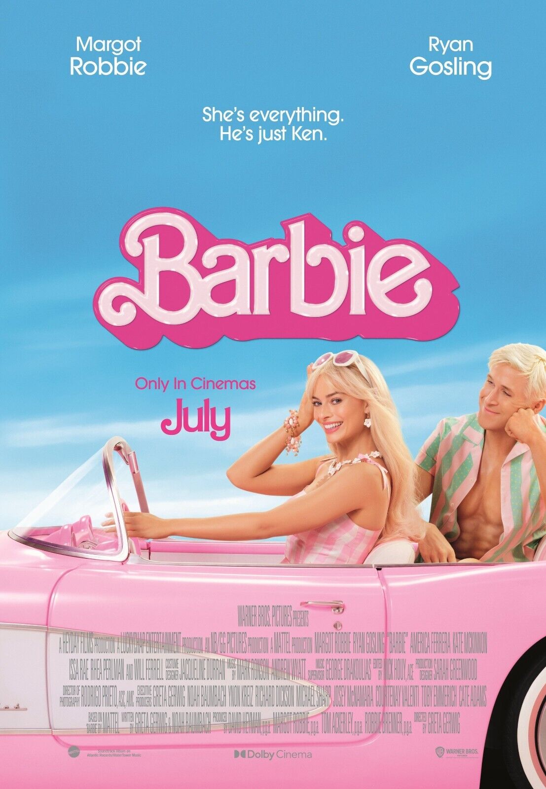 2023 Barbie Movie Poster 11X17 Margot Robbie Ryan Gosling Ken Hasbro Comedy ? | eBay