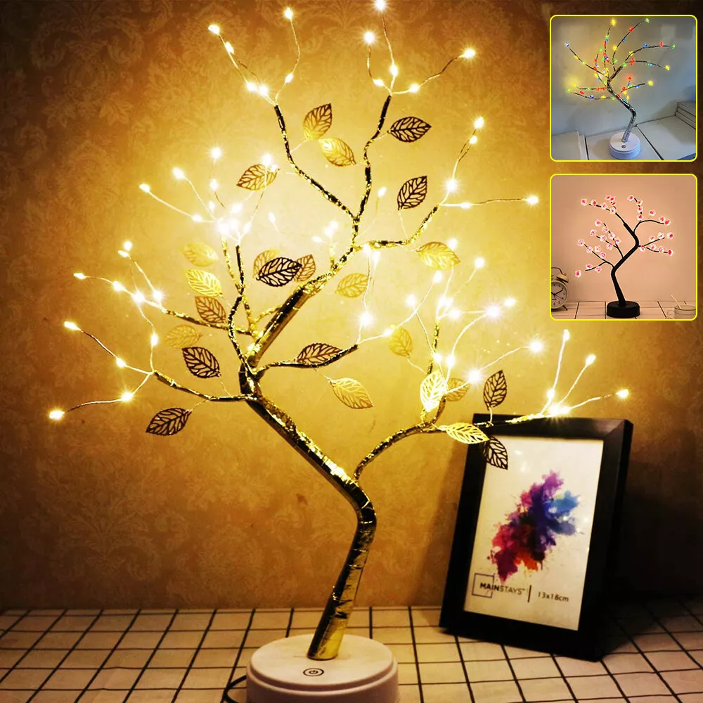 Bonsai tree lamp charger outlet