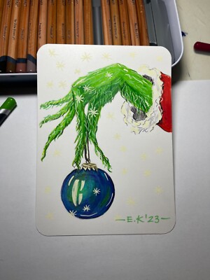 Christmas handmade postcards set