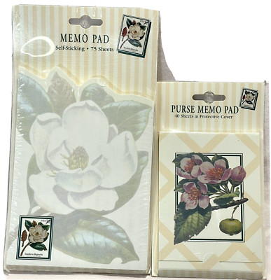 Stationery Set Magnolia Floral Sticky Note Memo Pad Mini Memo Pad NEW Gift