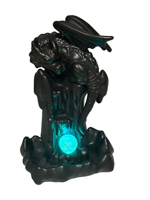 Dragon in the Sky Jeanoko Waterfall Incense Cone Burner LED Black Fantasy Lights