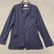 The Normal Brand Blazer Mens XL Puremeso Blue Tailored Fit Stretch Preppy