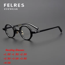 Retro polygon Frame Reading Glasses For Men Women Clear Lens Magnifying Readers 