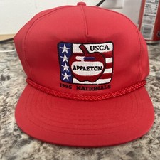 Vintage Trucker Snapback Hat USCA Appleton 1995 Nationals Curling