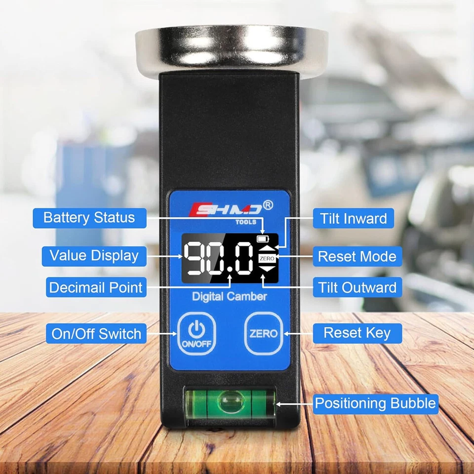 Digital Display Cambers Alignment Tool with Bubble & Magnetic Base Precisions - Image 2 of 4