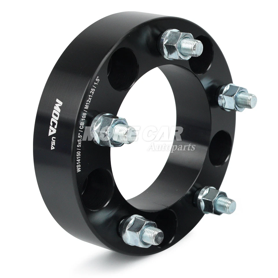 4Pcs 1.5" Wheel Spacers 5X5.5 for Chevrolet Tracker Suzuki XL-7 108mm M12x1.25 - Image 2 of 4