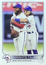 2022 Topps Series 2 381 Toronto Talent Mutual Infield Appreciation Baseball Card