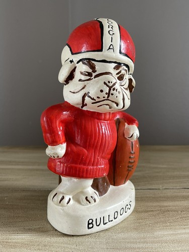 GEORGIA BULLDOGS Football Mascot UGA Hand Painted / Ceramic 1980's Figurine  | eBay