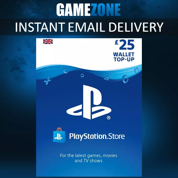 £25 UK PlayStation PSN Card GBP Wallet Top Up | Pounds PSN Store | PS4 PS5