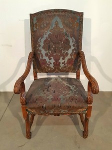 poltrona legno antica