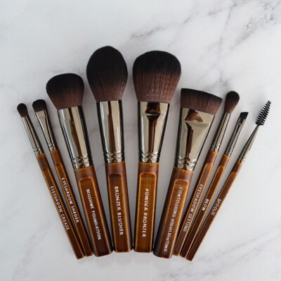 Luxyry Professional Make-up Pinsel (9er Set) mit Lederetui 