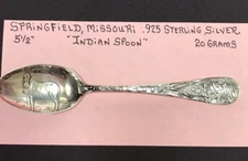 Indian Spoon Sterling Silver Springfield Mo. 