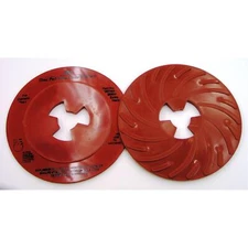 3M Disc Pad Face Plate Ribbed 80514, 7 in Extra Hard Red