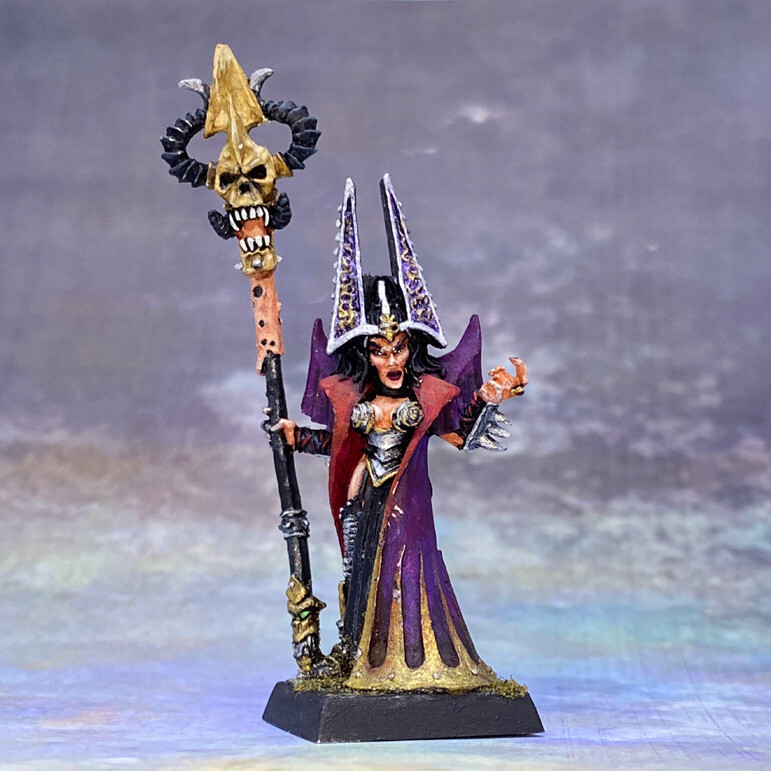 Painted ~ Dark Elf Sorceress, oop GW Warhammer Oldhammer | eBay