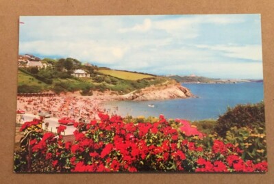 VINTAGE UNUSED POSTCARD -  SWAN POOL BEACH, FALMOUTH, CORNWALL, SOUTH WALES