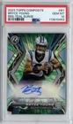 2023 Topps Chrome Bryce Young TEAL SURGE Rookie Auto #'D 122/149 #BY PSA 10 GEM