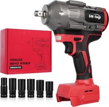 Cordless Impact Wrench 1/2 inch Up to 740FT-LBS Fits Milwaukee 18V (No Battery)