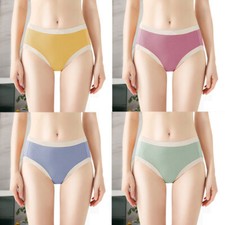3, 5 Pack Ladies Panties Women Underwear Cotton Seamless Soft Mid Waist Briefs