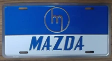 Vintage Mazda Novelty License Plate Tag Embossed Metal New Old Stock #2725