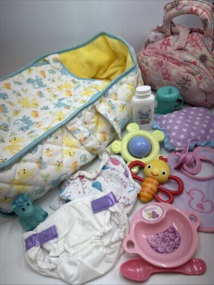 MELISSA & DOUG Mine to Love Diaper Bag Set and Baby Basket Carrier & Accessories